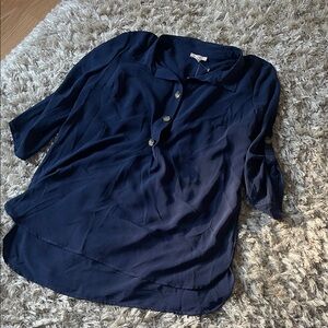 Como Vintage Navy Button Down Shirt